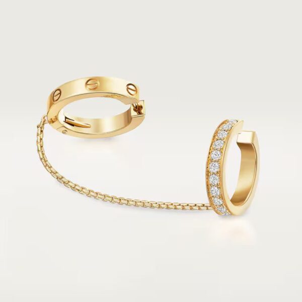 Cartier LOVE single earrings, multiwear, half-paved - Image 4
