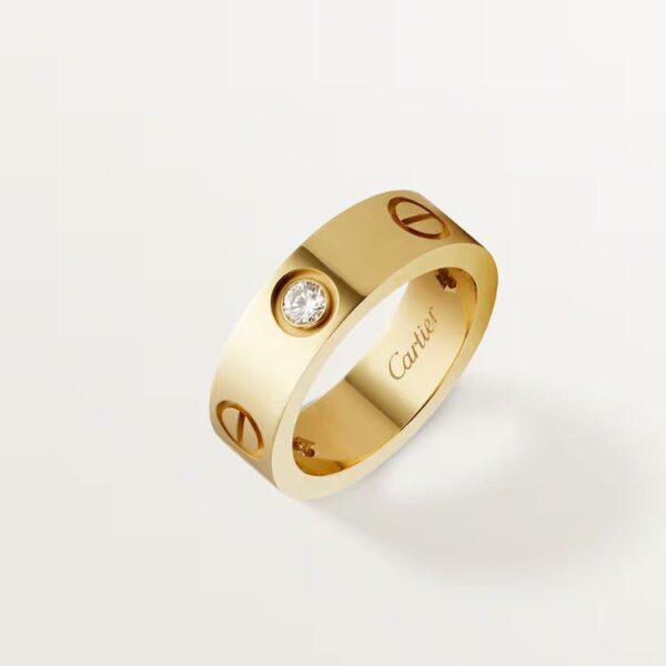 Cartier LOVE ring, classic model, 3 diamonds - Image 2