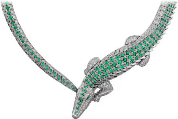 Cartier Faune et Flore de Cartier necklace, emeralds, paved - Image 2