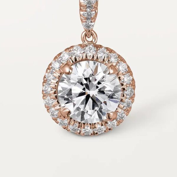 Cartier Destinée sleeper earrings, 2 brilliant-cut diamonds, paved
