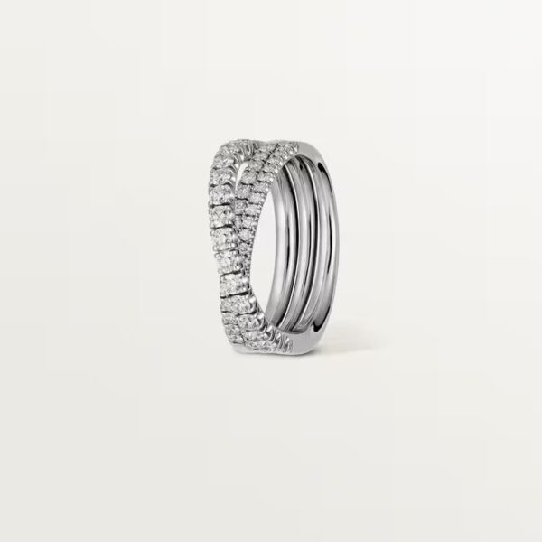 Cartier Agrafe ring, half-paved - Image 2