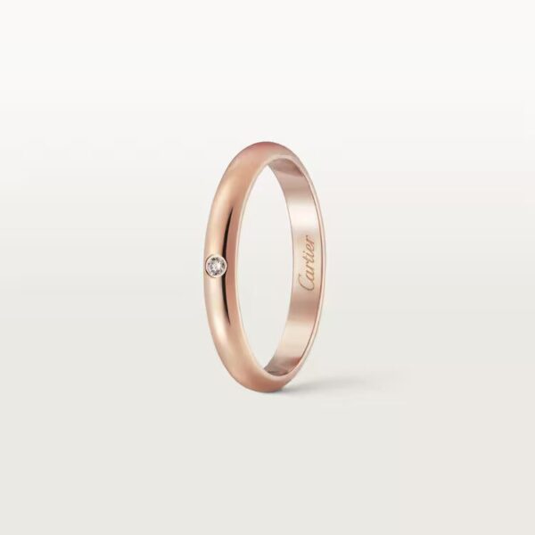 Cartier 1895 wedding band, 2.6 mm width, 1 diamond - Image 4