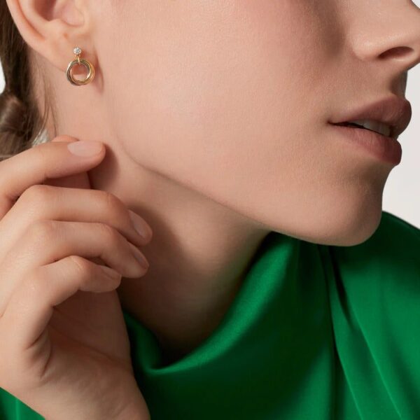 Cartier Trinity earrings, brilliant-cut diamonds - Image 2