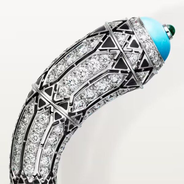 Cartier Géometrie & Contrastes bracelet, turquoise, paved - Image 3
