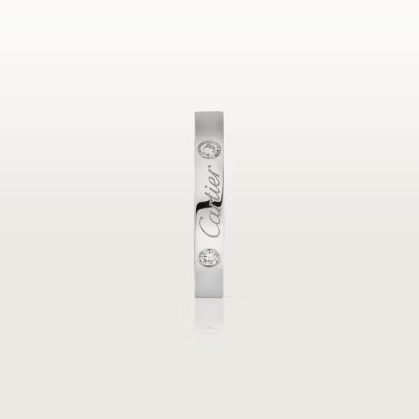 Cartier C de Cartier wedding band, 3 mm width, 2 diamonds - Image 3