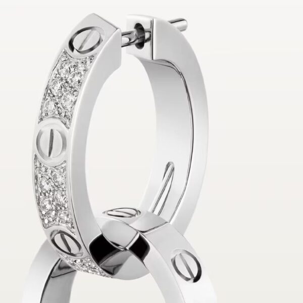 Cartier LOVE earrings, multiwear, half-paved - Image 4