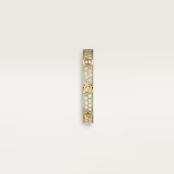 Cartier LOVE ring, mini model, paved - Image 2