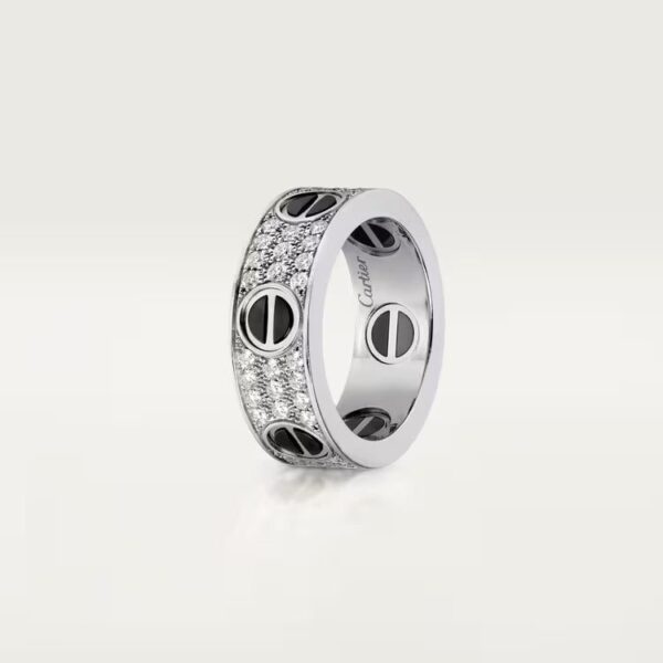 Cartier LOVE ring, classic model, paved, ceramic - Image 4