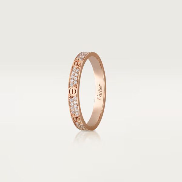 Cartier LOVE ring, mini model, paved - Image 2