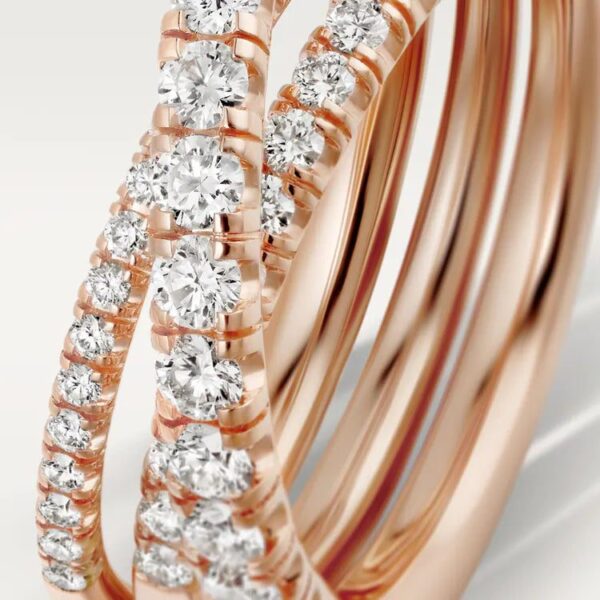 Cartier Agrafe ring, half-paved - Image 2