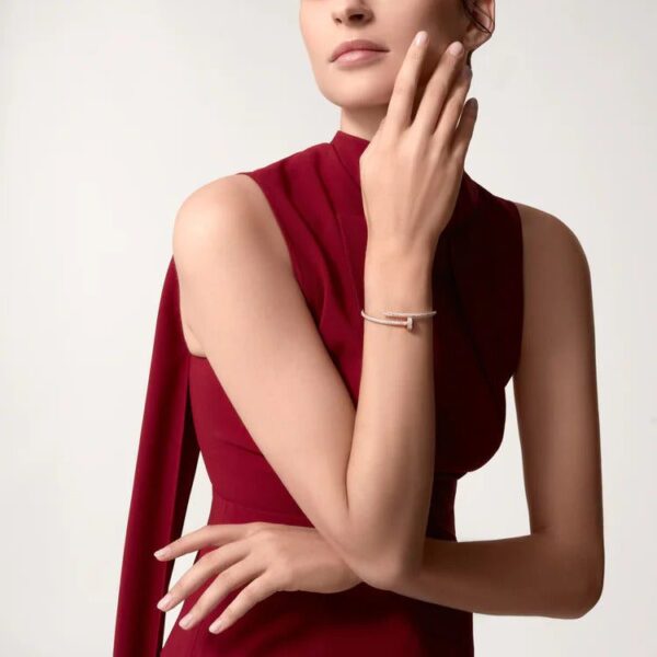Cartier Juste un Clou bracelet, classic model, half-paved - Image 2