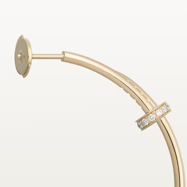 Cartier Juste un Clou hoop earrings, large model, diamonds - Image 4