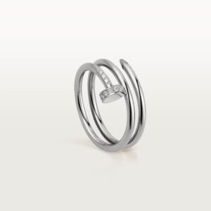 Cartier Juste un Clou ring, double, diamonds