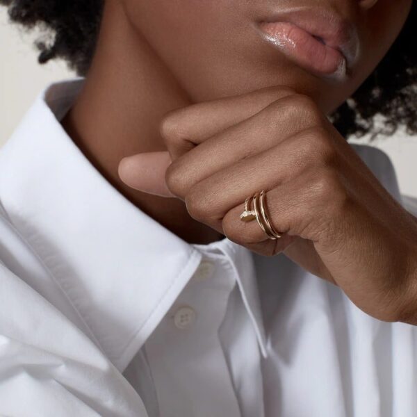 Cartier Juste un Clou ring, double, diamonds - Image 4