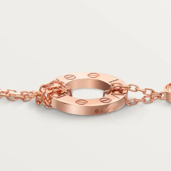 Cartier LOVE bracelet, on chain, 2 diamonds - Image 4