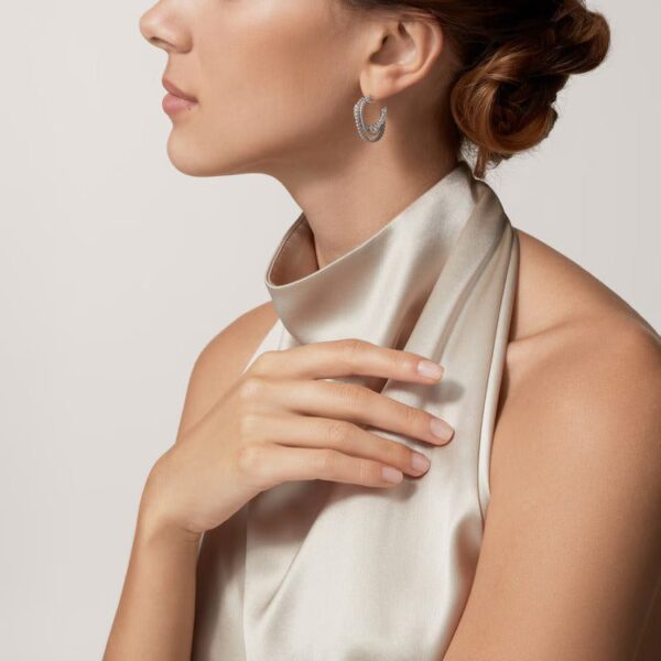 Cartier Etincelle de Cartier hoop earrings, triple row, paved - Image 2