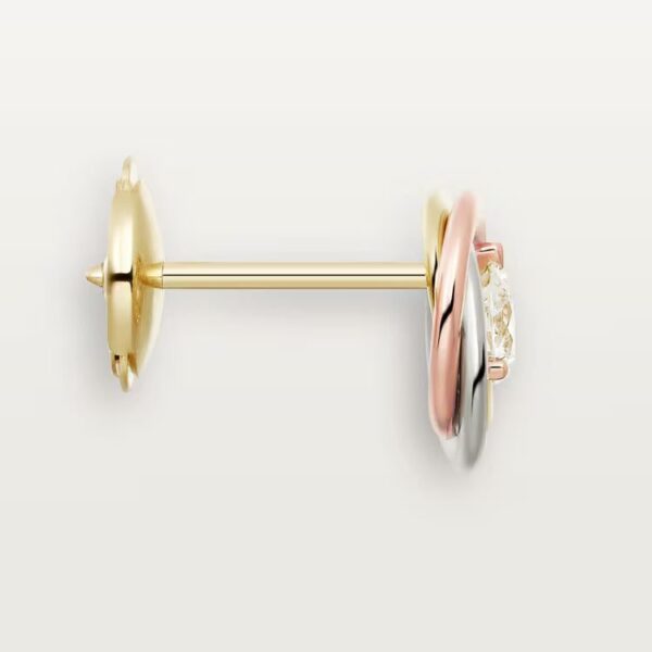 Cartier Trinity stud earrings, 2 diamonds - Image 2