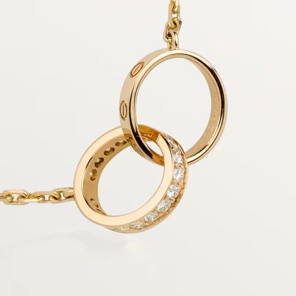 Cartier LOVE pendant, half-paved - Image 3