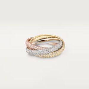 Cartier Trinity ring, classic model, paved