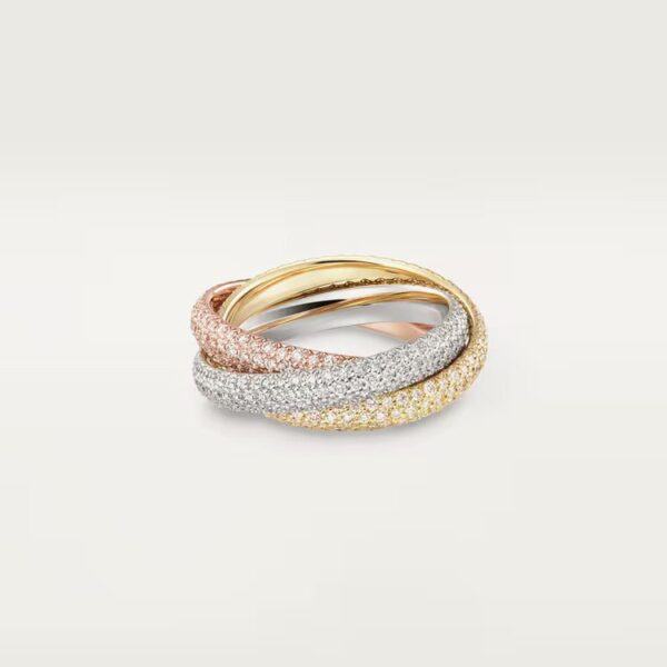 Cartier Trinity ring, classic model, paved
