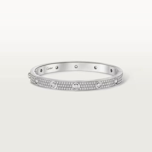 Cartier LOVE bracelet, classic model, paved, 12 diamonds