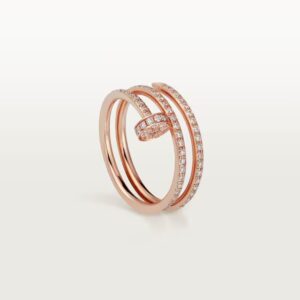 Cartier Juste un Clou ring, double, half-paved