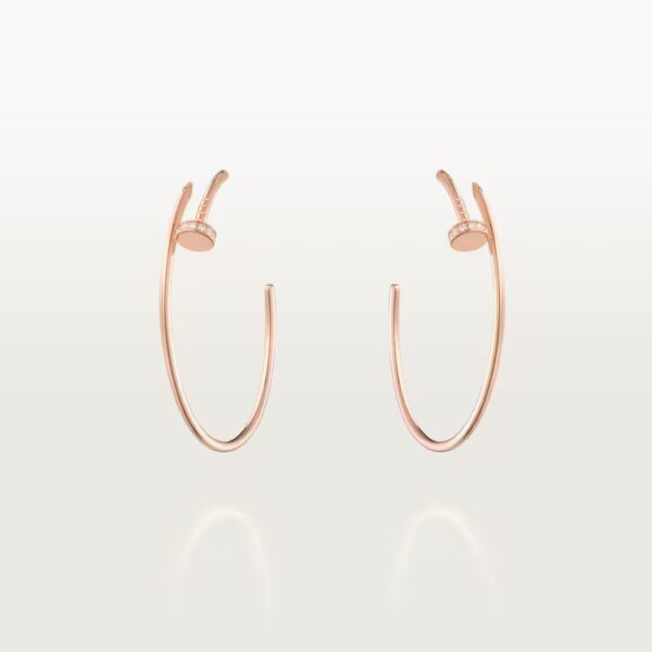 Cartier Juste un Clou hoop earrings, large model, diamonds - Image 4