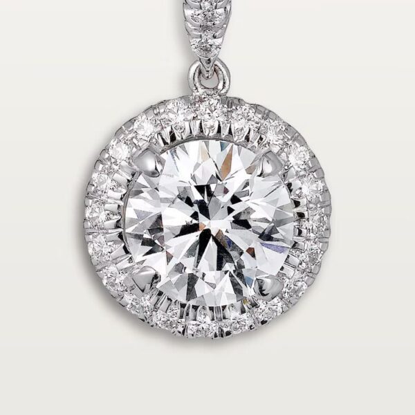 Cartier Destinée sleeper earrings, 2 brilliant-cut diamonds, paved - Image 3