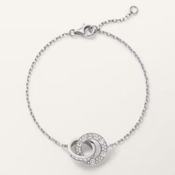 Cartier  LOVE bracelet, on chain, paved