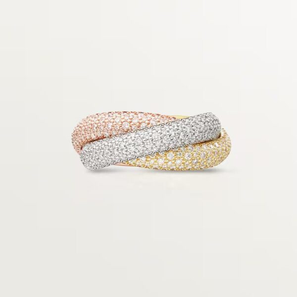Cartier Trinity ring, large model, paved - Image 4
