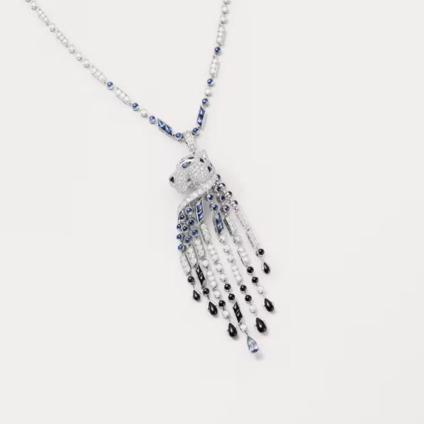 Cartier Panthère de Cartier long necklace, sapphire, large model, paved - Image 2