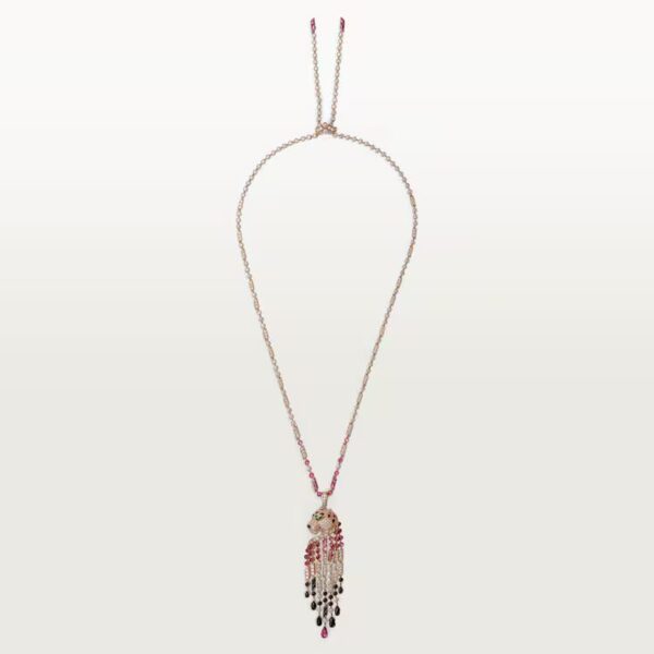 Cartier Panthère de Cartier long necklace, rubellite, large model, paved