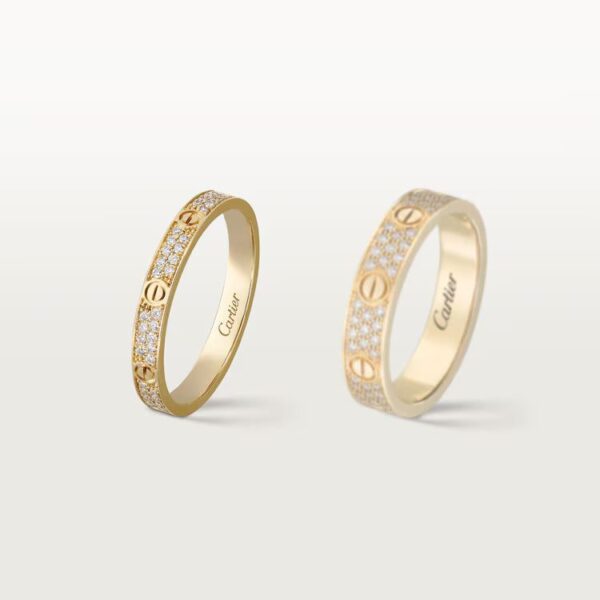 Cartier LOVE ring, mini model, paved - Image 3