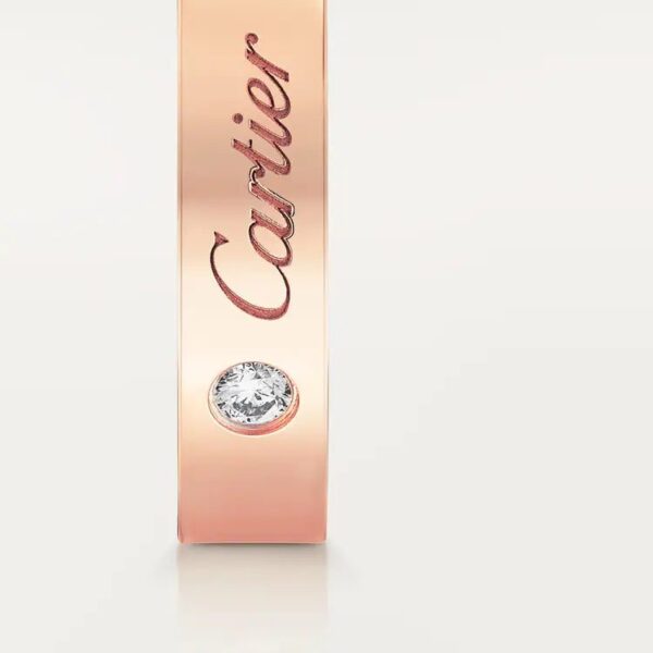 Cartier C de Cartier wedding band, 4 mm width, 1 diamond - Image 4