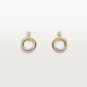 Cartier Trinity earrings, brilliant-cut diamonds
