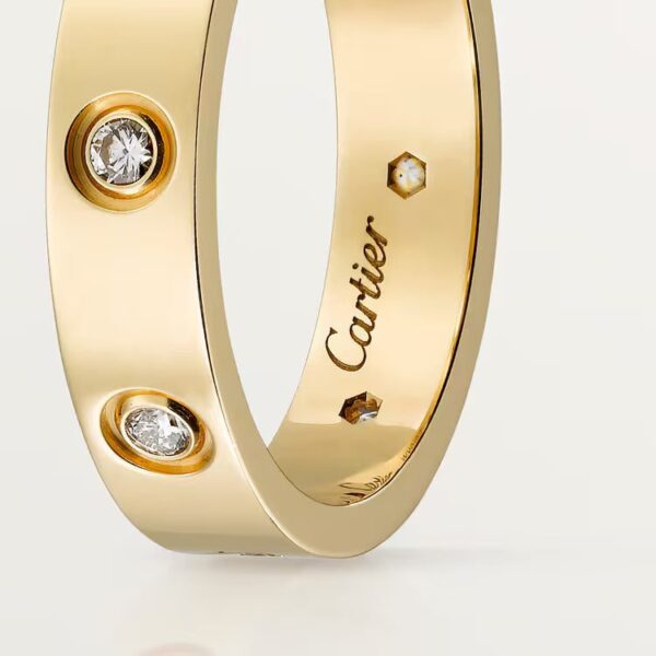 Cartier LOVE ring, small model, 8 diamonds - Image 4