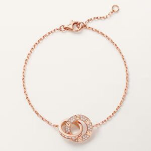 Cartier  LOVE bracelet, on chain, paved