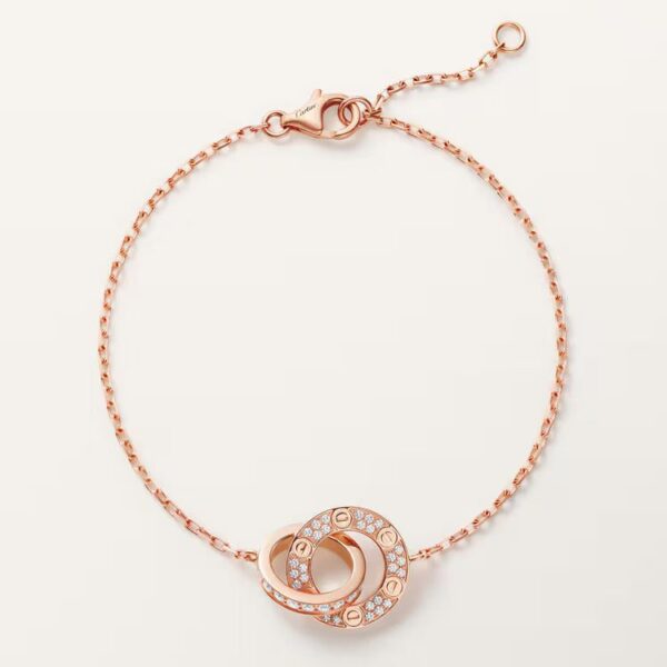 Cartier  LOVE bracelet, on chain, paved