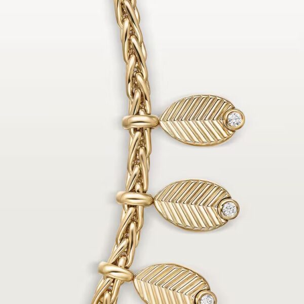 Cartier Grain de Café necklace, semi-paved - Image 3