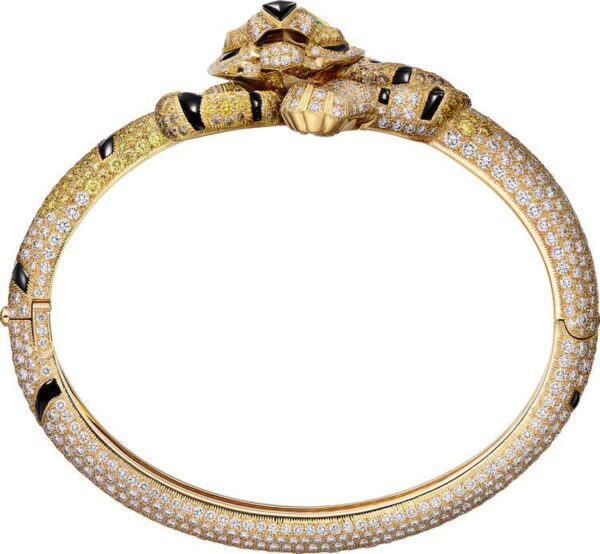 Cartier bracelet, yellow, orange and brown diamonds, paved - Image 3