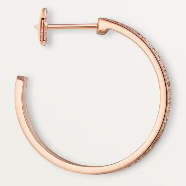 Cartier  LOVE hoop earrings, medium model, paved - Image 3
