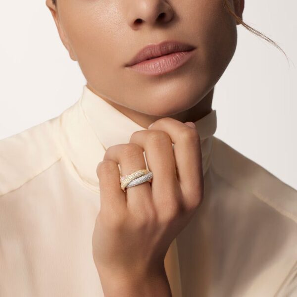Cartier Trinity ring, large model, paved - Image 3
