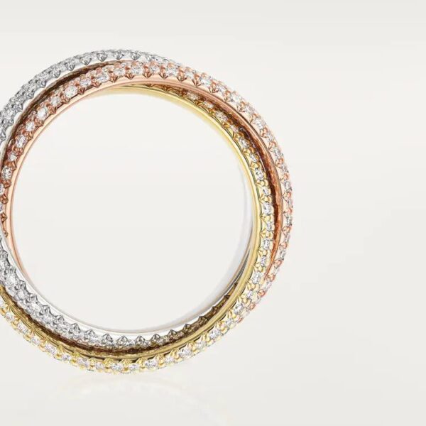 Cartier Trinity ring, classic model, paved - Image 4