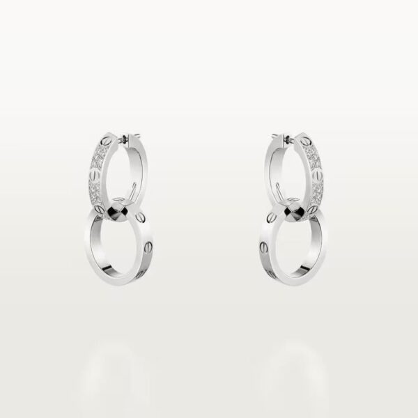 Cartier LOVE earrings, multiwear, half-paved