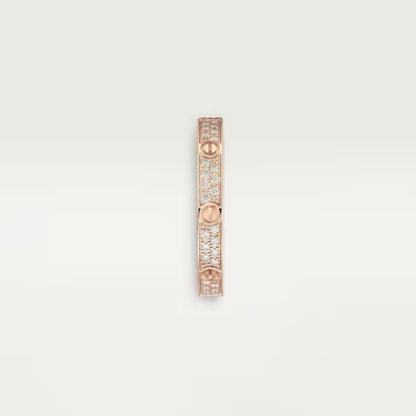 Cartier LOVE ring, mini model, paved - Image 4