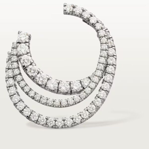 Cartier Etincelle de Cartier hoop earrings, triple row, paved - Image 3