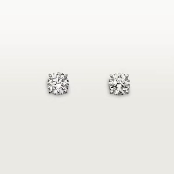 Cartier 1895 stud earrings, 2 brilliant-cut diamonds - Image 4