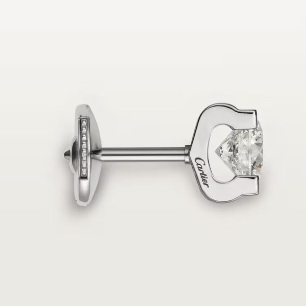 Cartier C de Cartier stud earrings, 2 brilliant-cut diamonds - Image 2