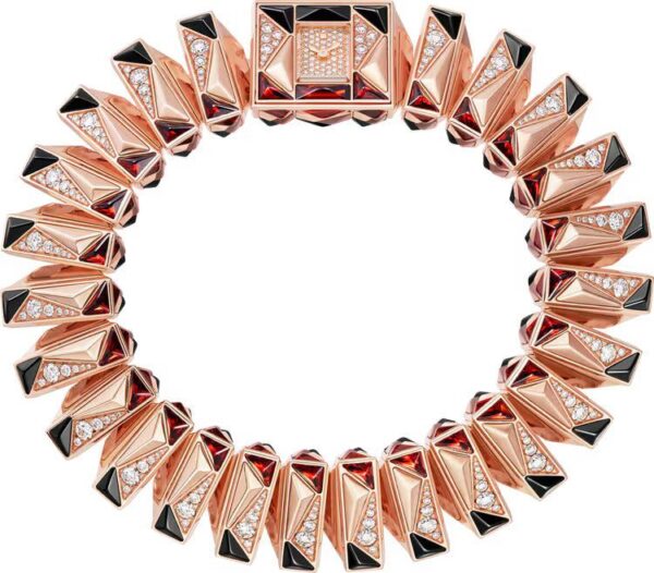 Cartier 78 pyramid-cut garnets Libre watch - Image 3