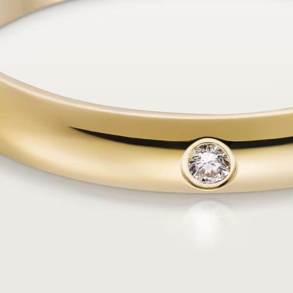 Cartier 1895 wedding band, 2.6 mm width, 1 diamond - Image 4